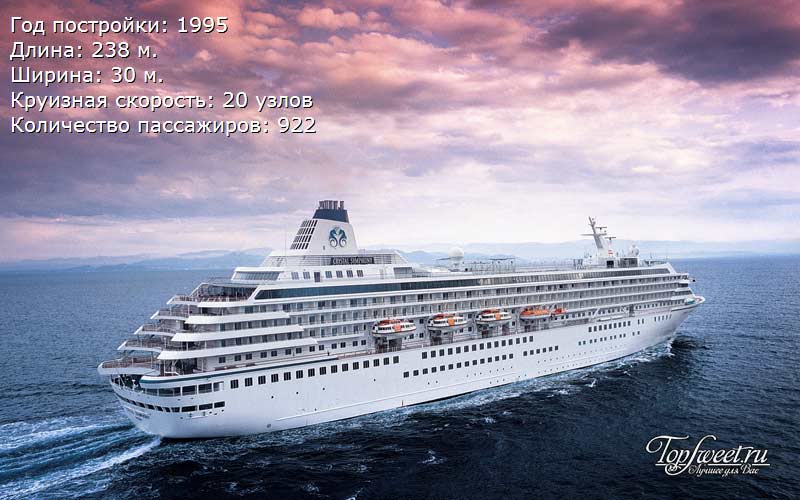  Crystal Symphony cruise ship "width =" 800 "height =" 500 "class =" aligncenter size-full wp-image-17659 "/> </p>
<p> ] </p>
<p> Crystal Symphony is the most famous and luxurious cruise liner of Crystal Cruises Lines, it was built in Finland in 1995 and has already visited many places and countries of the world, including the Panama Canal, New Zealand, New York, Ukraine , Qatar, Italy, Maryland and others </p>
<p> <img data-src=