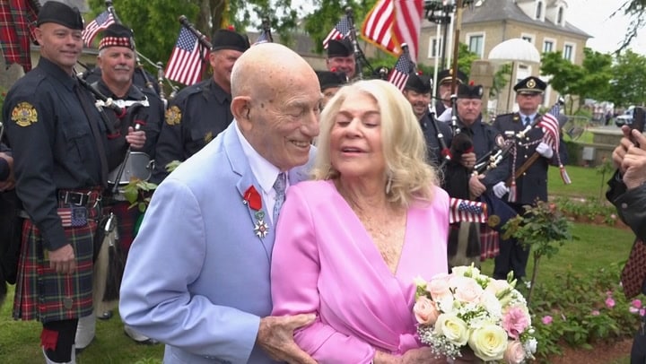 100-Year-Old WWII Veteran Marries at Historic D-Day Site