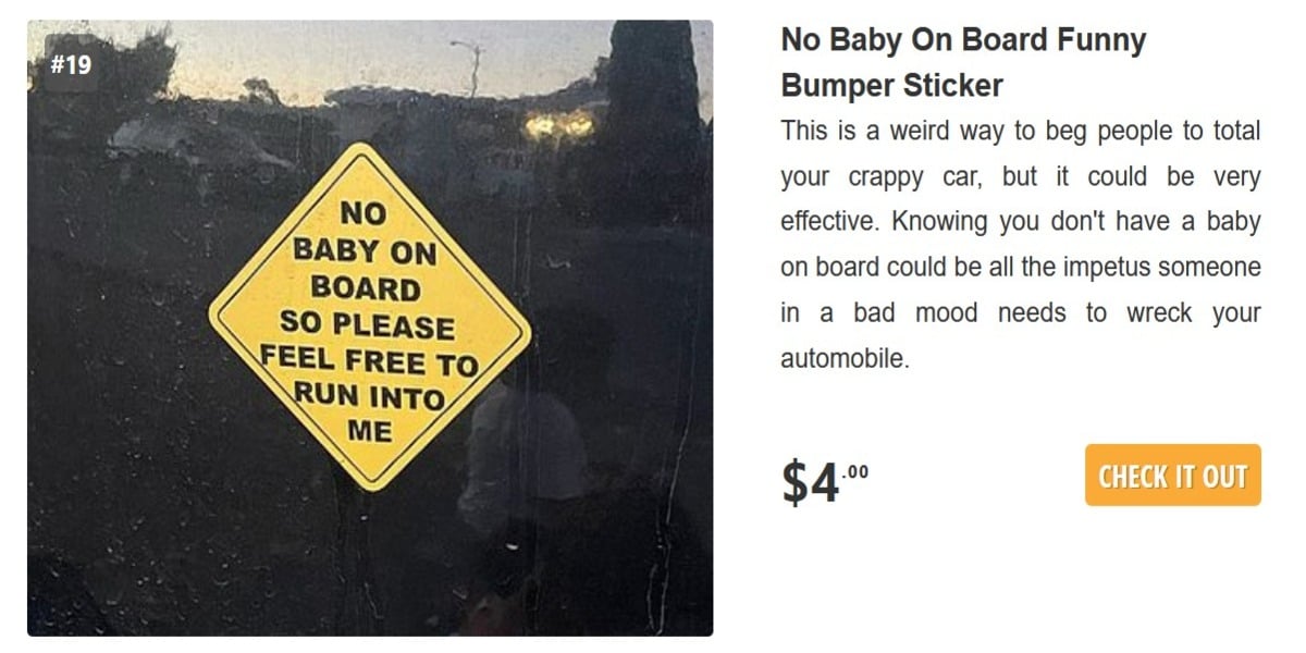 19 No Baby On Board