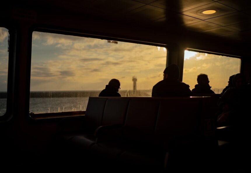 Illustrative stock photo: ferry passengers, coastal communities