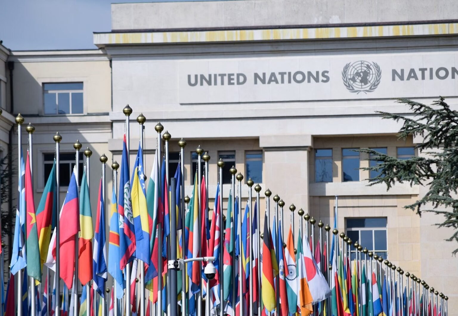 Illustrative stock photo: United Nations, General Assembly chamber, podium